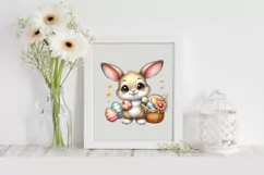 Easter Bunny Egg Flower, Clipart |T-shirt, Mug PNG Product Image 2
