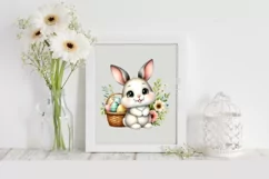 Easter Bunny Egg Flower, Clipart |T-shirt, Mug PNG Product Image 2