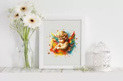 Cupid Angel Of Love Gesture Watercolor Florals Clipart Product Image 2