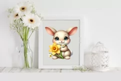 Easter Bunny Egg Flower, Clipart |T-shirt, Mug PNG Product Image 1