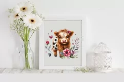 Cute Highland Cow Spring Love Flowers |T-shirt, Mug, Tumbler Product Image 1