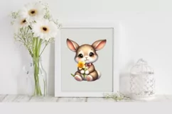 Rabbit | Bunny Flower, Clipart |T-shirt, Mug PNG Product Image 1