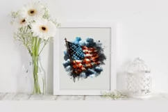 American Flag USA, 4th July, Patriotic Clipart Product Image 1