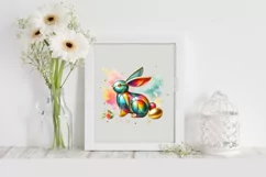 Easter Bunny Egg Flower, Clipart |T-shirt, Mug PNG Product Image 2