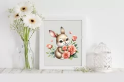 Easter Bunny Egg Flower, Clipart |T-shirt, Mug PNG Product Image 2