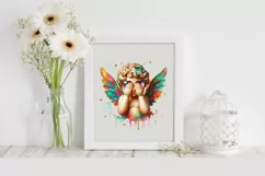 Cupid Angel Of Love Gesture Watercolor Florals Clipart Product Image 2
