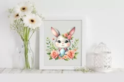 Easter Bunny Egg Flower, Clipart |T-shirt, Mug PNG Product Image 2