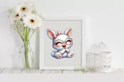 Easter Bunny Egg Flower, Clipart |T-shirt, Mug PNG Product Image 1