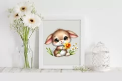 Easter Bunny Egg Flower, Clipart |T-shirt, Mug PNG Product Image 1