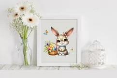 Easter Bunny Egg Flower, Clipart |T-shirt, Mug PNG Product Image 2