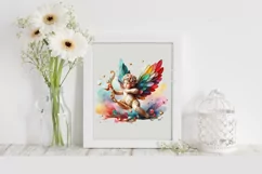 Cupid Angel Of Love Gesture Watercolor Florals Clipart Product Image 2