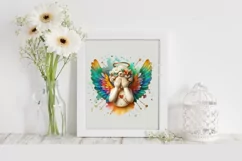 Cupid Angel Of Love Gesture Watercolor Florals Clipart Product Image 1