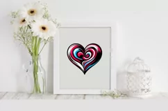 Valentines Floral Heart , Clipart |T-shirt, Mug, Tumbler Product Image 2
