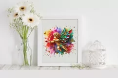 Cupid Angel Of Love Golden Watercolor Clipart Product Image 2