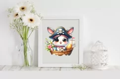 Easter Bunny Egg Flower, Clipart |T-shirt, Mug PNG Product Image 1