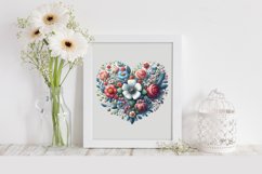 Valentines Floral Heart , Clipart |T-shirt, Mug, Tumbler Product Image 1