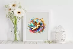Cupid Angel Of Love Gesture Watercolor Florals Clipart Product Image 2