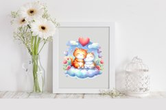 Cats Spring Heart Love Clipart |T-shirt, Mug, Tumbler Product Image 2
