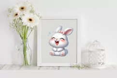 Easter Bunny Egg Flower, Clipart |T-shirt, Mug PNG Product Image 1