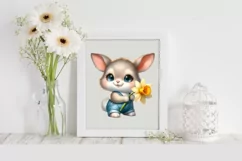 Easter Bunny Egg Flower, Clipart |T-shirt, Mug PNG Product Image 2