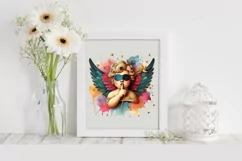 Cupid Angel Of Love Gesture Watercolor Florals Clipart Product Image 2