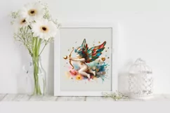 Cupid Angel Of Love Gesture Watercolor Florals Clipart Product Image 2