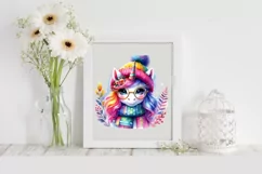 Vibrant Unicorn Winter PNG Product Image 2