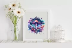 Vibrant Celestial Mushroom for Tarot, PNG Product Image 2