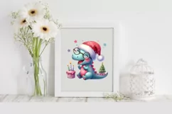 Dumb Unicorn with Santa Hat PNG Product Image 2