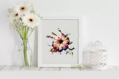 Abstract Wooden Petunia PNG Product Image 2