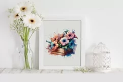 Abstract Wooden Petunia PNG Product Image 2
