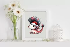 Expressive Cute Dragon with Punk Haircut, PNG Product Image 2