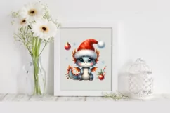 Angry Baby Dragon Christmas PNG Product Image 2