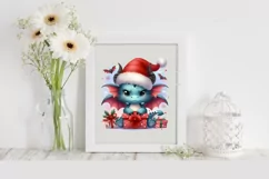 Angry Baby Dragon Christmas PNG Product Image 2