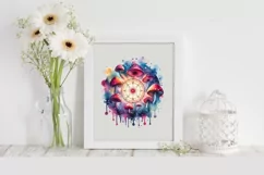Vibrant Magical Celestial Mushroom Tarot PNG Product Image 2