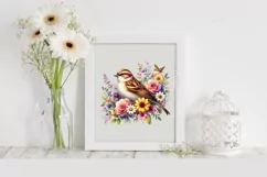Watercolor Sprint Easter Bird |T-shirt, Mug, Tumbler Product Image 2