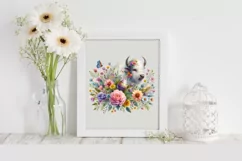 Watercolor Colorful Easter Buffalo |T-shirt, Mug, Tumbler Product Image 2