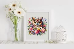 Watercolor Colorful Owl Floral |T-shirt, Mug, Tumbler Product Image 2