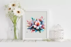 Abstract Pastel Shiny Rhododendron Made of Material Product Image 2