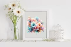 Abstract Pastel Shiny Rhododendron Made of Material Product Image 2