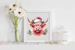 Cute Pink Highland Cow PNG Product Image 2