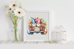 Easter Gnomes Truck Clipart |T-shirt, Mug PNG Product Image 2