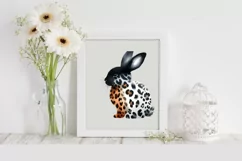 Easter Bunny Rose Flower, Clipart |T-shirt, Mug PNG Product Image 1
