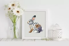 Easter Bunny Animal Print Flower, Clipart |T-shirt, Mug PNG Product Image 2
