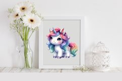 Cute Unicorn Clipart |T-shirt, Mug, Tumbler Product Image 2