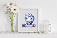 Cute Business Suit Unicorn , Clipart |T-shirt, Mug, Tumbler Product Image 2