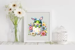 Easter Bunny Frog Clipart |T-shirt, Mug PNG Product Image 1
