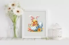 Easter Duckling Rose Flower, Clipart |T-shirt, Mug PNG Product Image 2