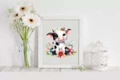 Cute Cow|T-shirt, Mug PNG Product Image 2