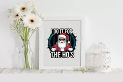 Santa I Do it For the Ho's Clipart |Tshirt Design Product Image 4